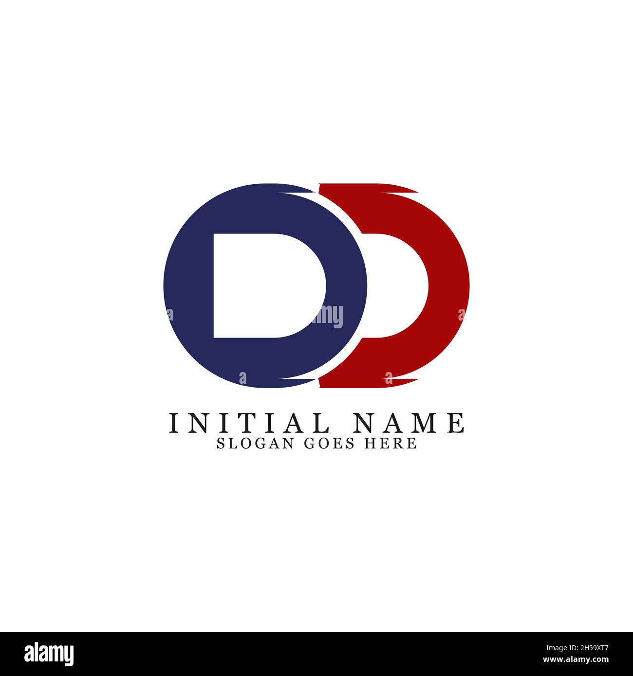 Modern DD letter name logo vettoriale, nome creativo iniziale di illustrazione vettoriale logo DD Illustrazione Vettoriale