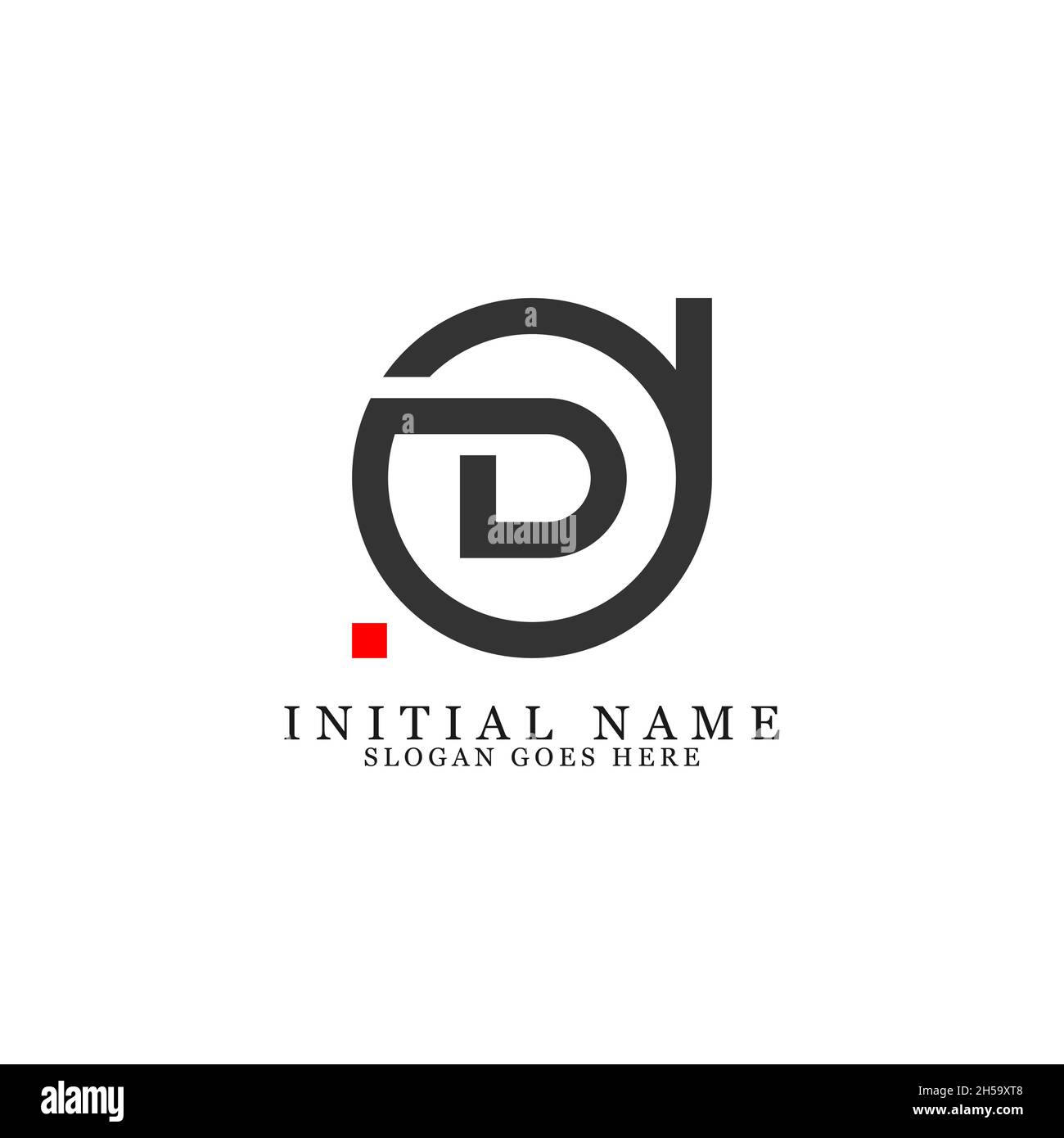 Monogramma lettera nome DD logo segno, semplice doppio DD nome iniziale logo illustrazione vettoriale Illustrazione Vettoriale