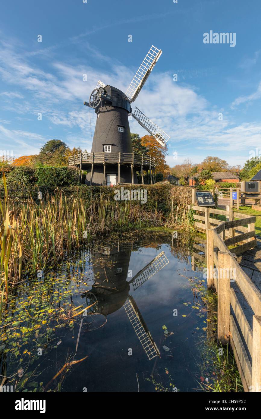 Bursledon Windmill, Eastleigh, Hampshire, Inghilterra, Regno Unito Foto Stock