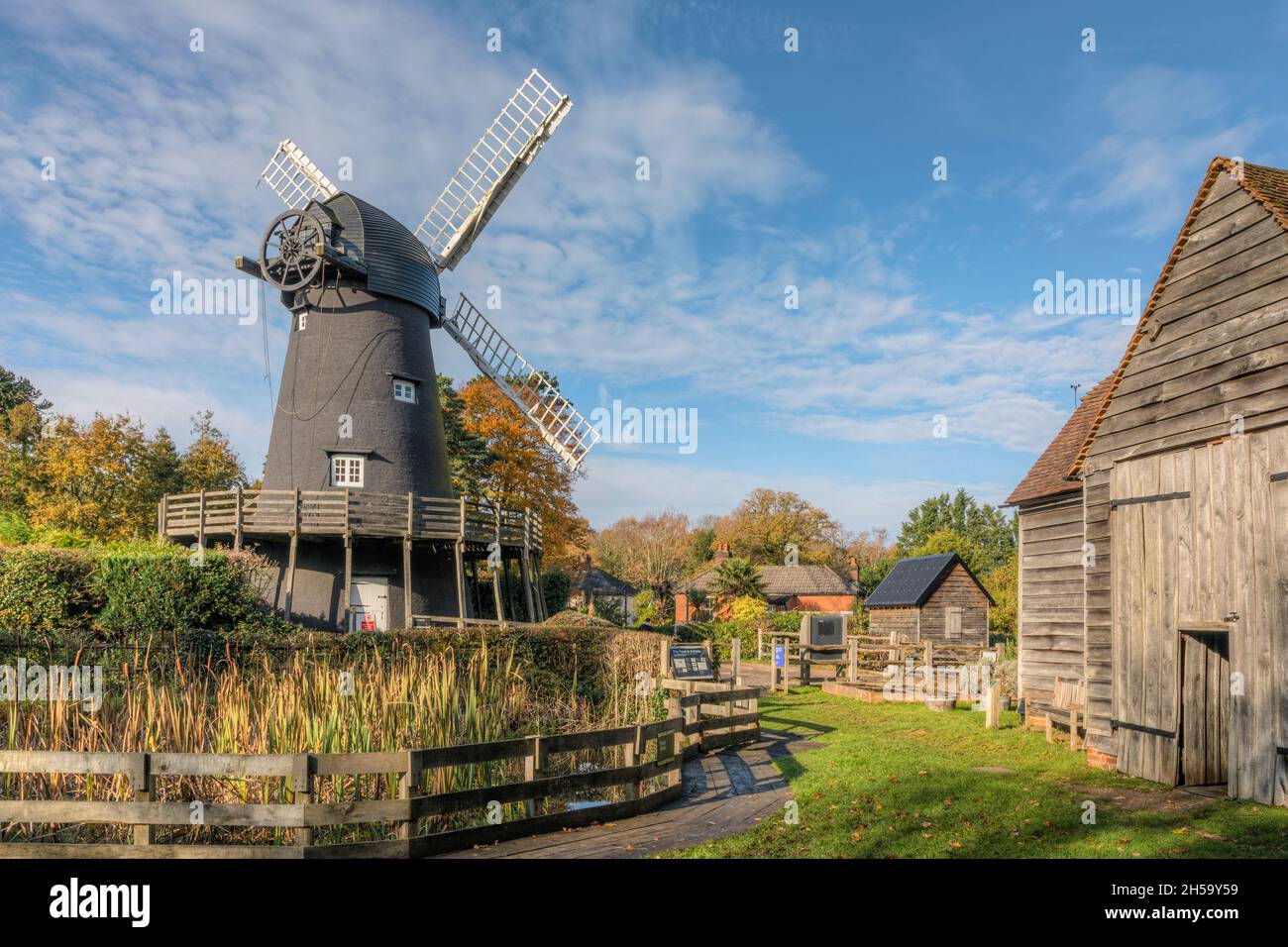 Bursledon Windmill, Eastleigh, Hampshire, Inghilterra, Regno Unito Foto Stock