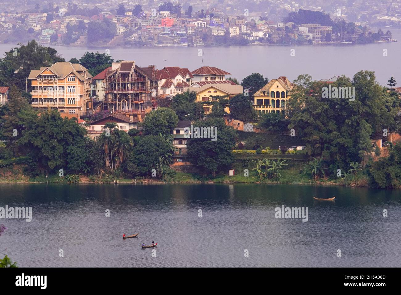 Lago Kivu e Congo Foto Stock