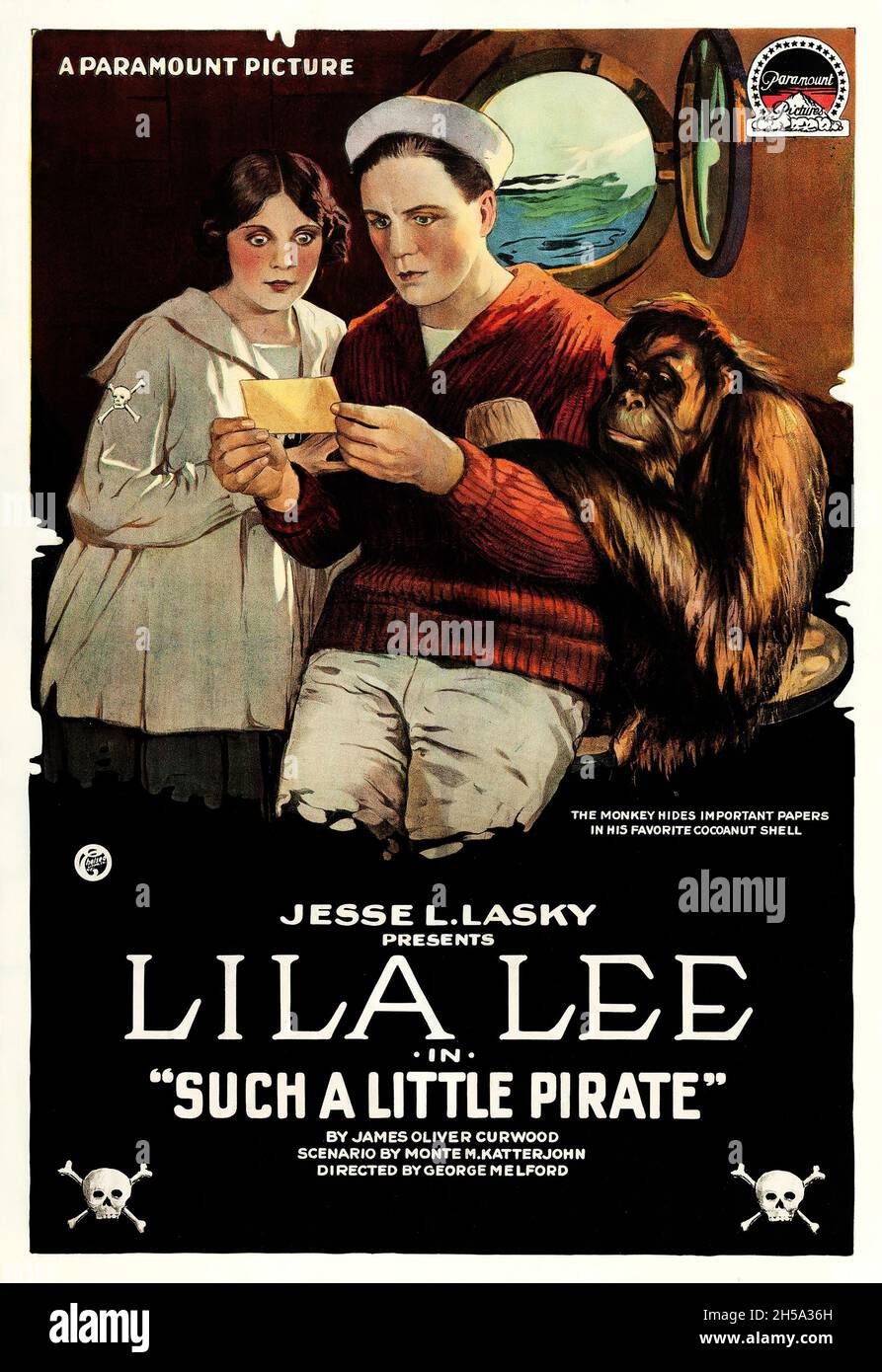 Poster del film vintage: Un po 'di pirata (Paramount, 1918) feat Lila Lee. Foto Stock