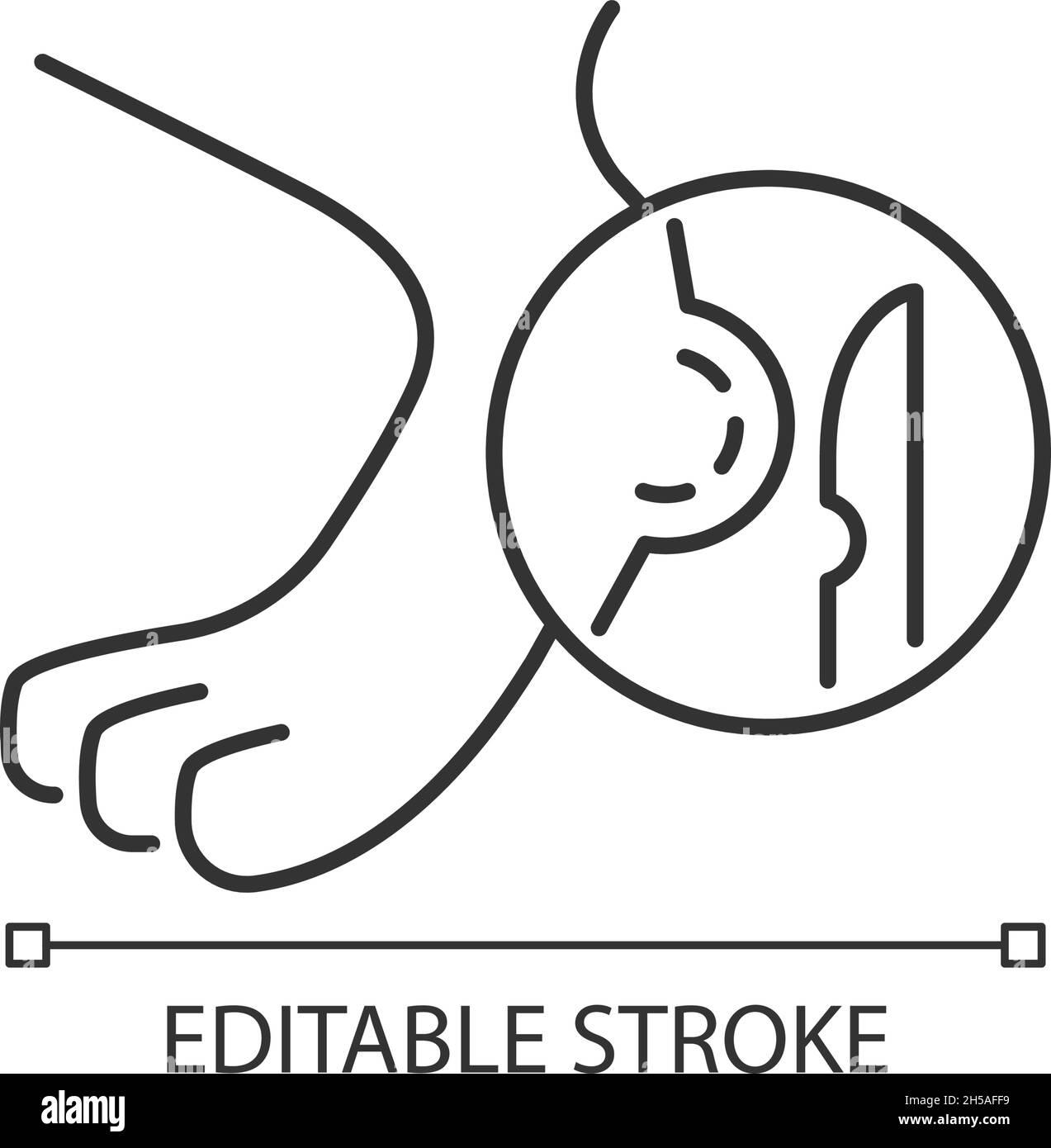 Icona del lipoma lineare Illustrazione Vettoriale