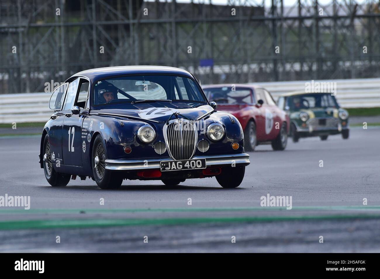 Grant Williams, Jaguar Mk2, HRDC Dunlop Allstars e Classic Alfa Challenge, divisi in classi, Alfacorsa, AlfaInv, AlfaMonza, AlfaNord, AllGT, AllGT Foto Stock