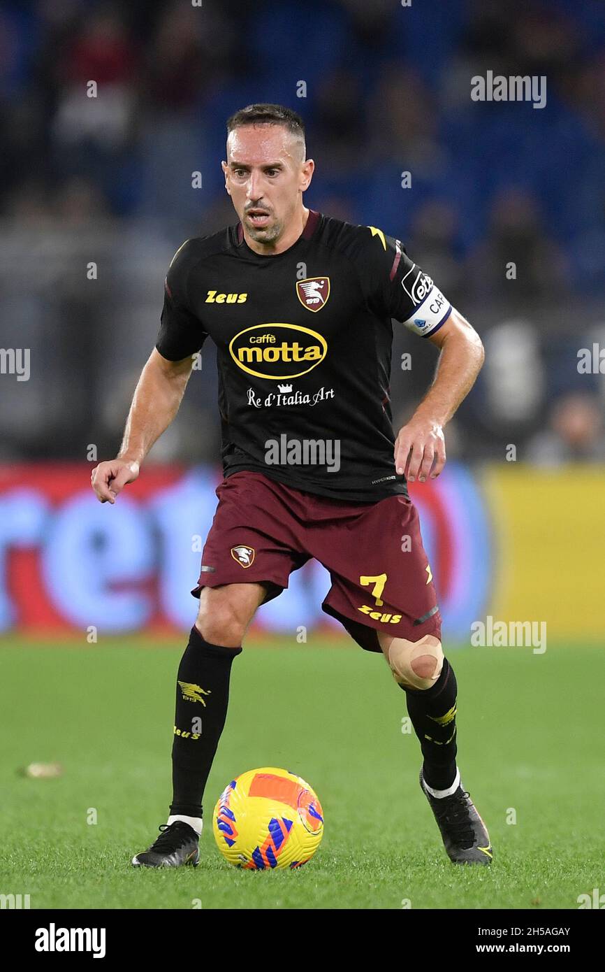 Roma, Italia. 7 novembre 2021. Frank Ribery della US Salernitana 1919 durante la Serie Una partita di calcio tra SS Lazio e Unione sportiva Salernitana 1919 allo stadio Olimpico di Roma, 7 novembre 2021. Foto Antonietta Baldassarre/Insidefoto Credit: Ininsidefoto srl/Alamy Live News Foto Stock