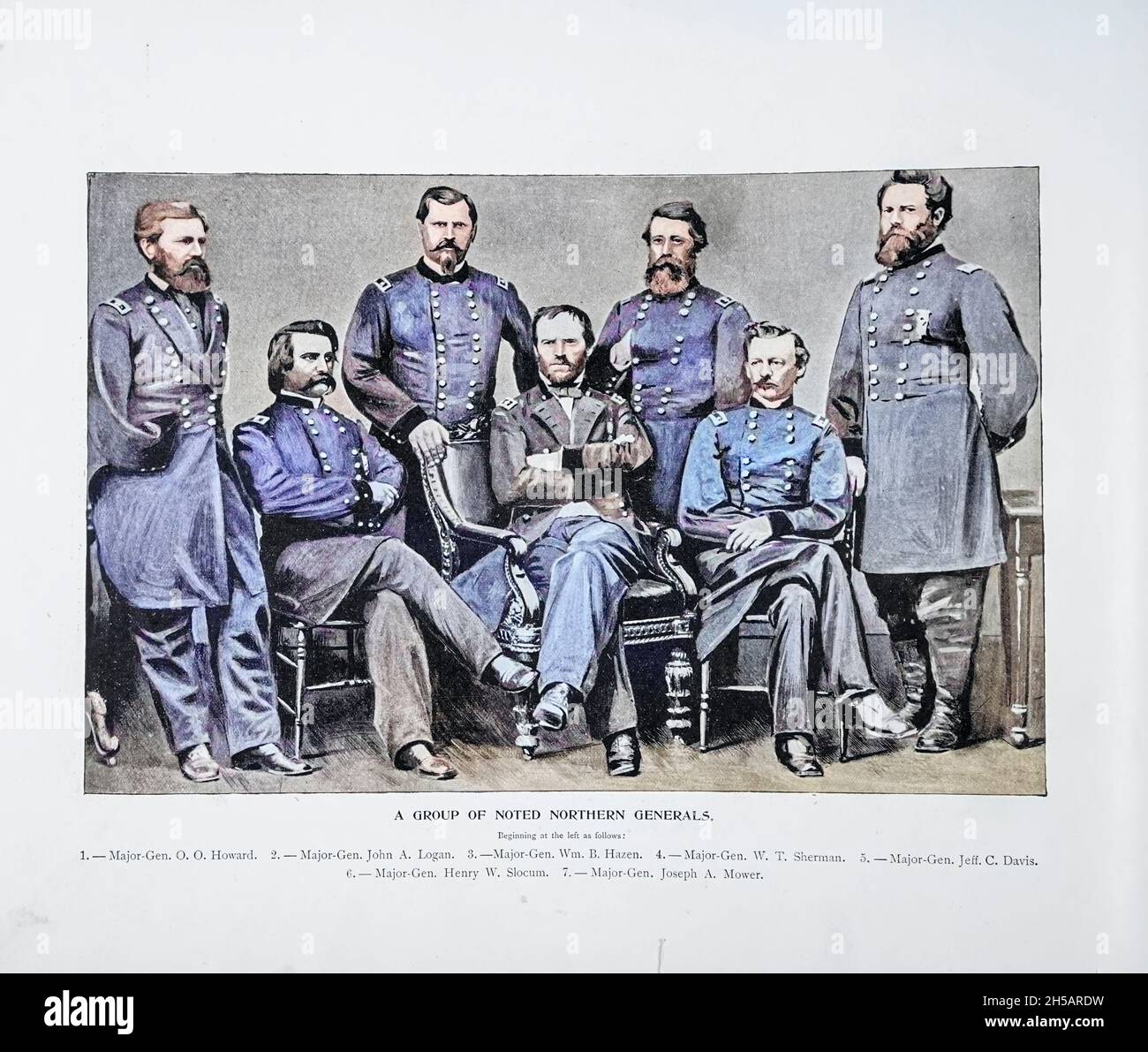 [Machine Colored] Northern General del libro e album di Grant della Guerra civile americana : 'art immortelles' : Un portafoglio di riproduzioni a mezzitoni da fotografie rare e costose progettate per perpetuare la memoria del generale Ulisse S. Grant, raffigurante scene e incidenti in relazione alla Guerra civile pubblicata a Boston e New York da W. H. Allen nel 1894 Foto Stock