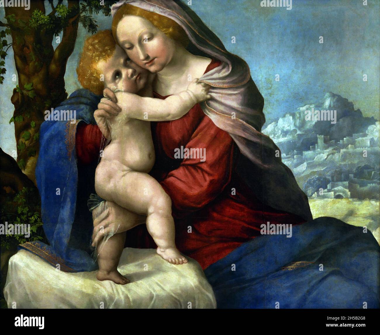 Madonna col Bambino 1520 - 1530 Marco Cardico 1486-1542 Napoli Italia, italiano, Foto Stock