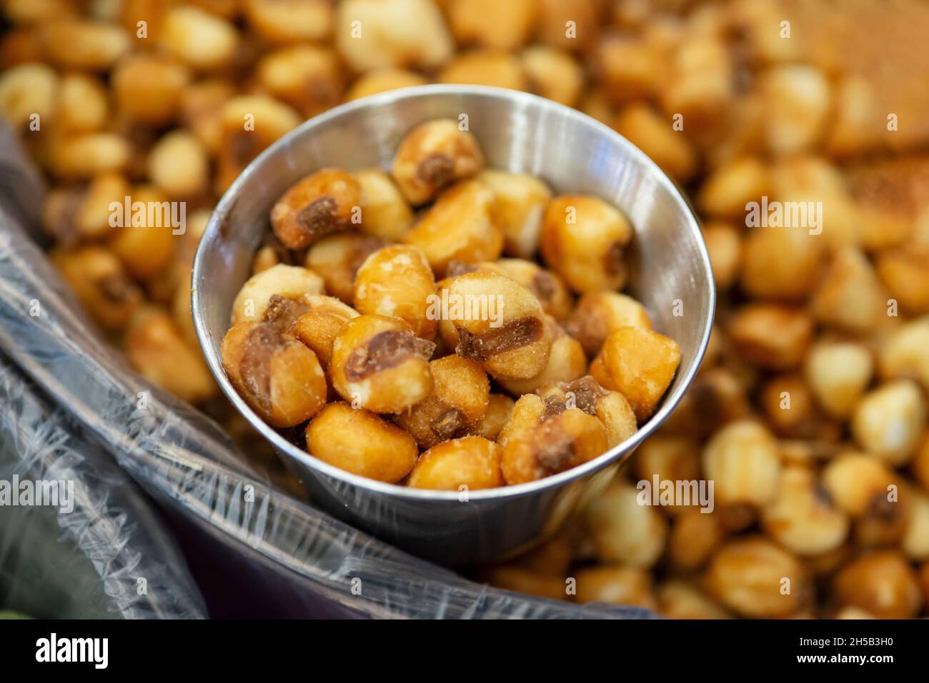 Mais arrosto e salato Foto Stock