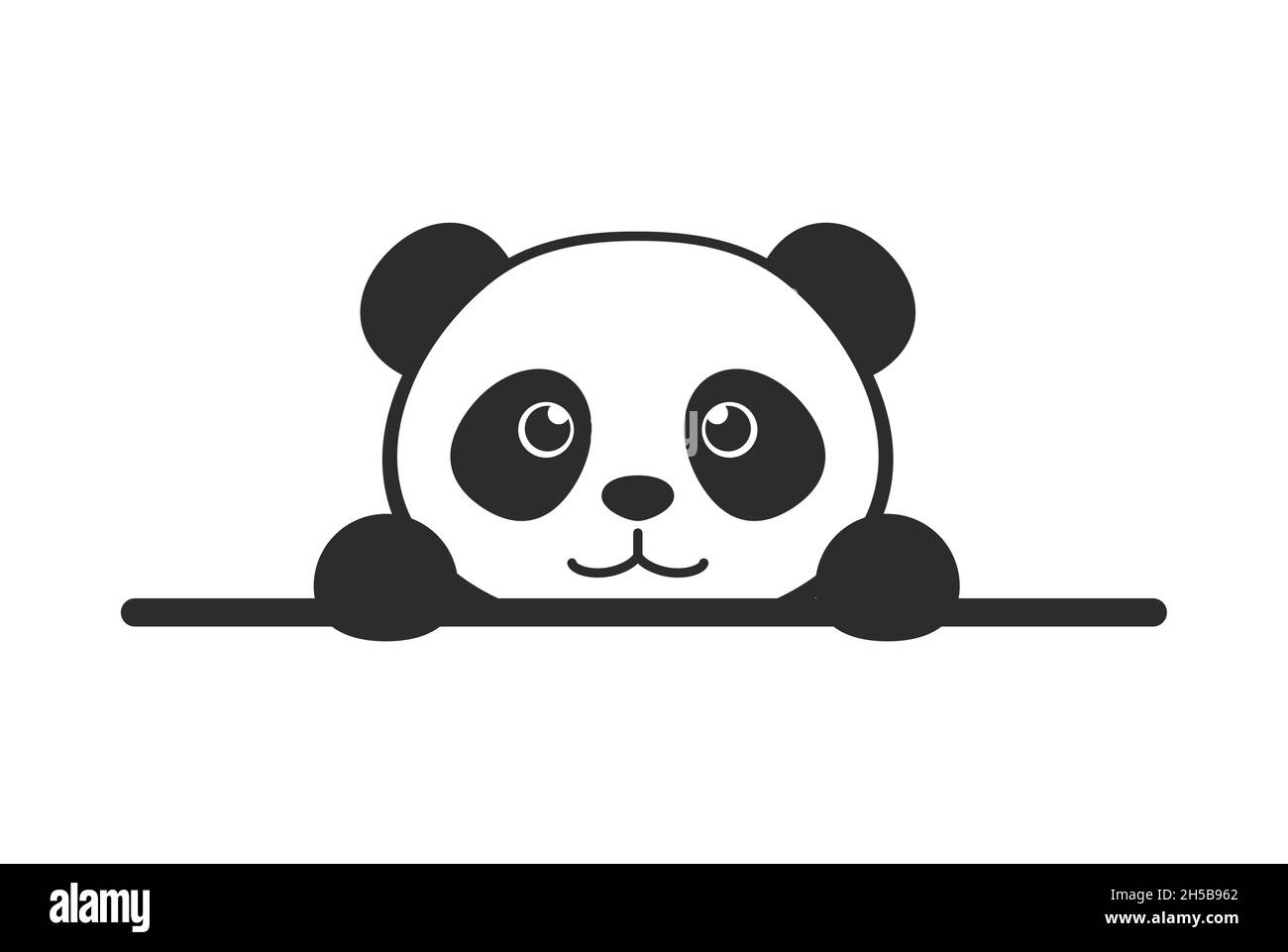 Panda Bonito Sobre Desenhos Animados Parede Ilustração Vetorial imagem  vetorial de Totostark© 405625316