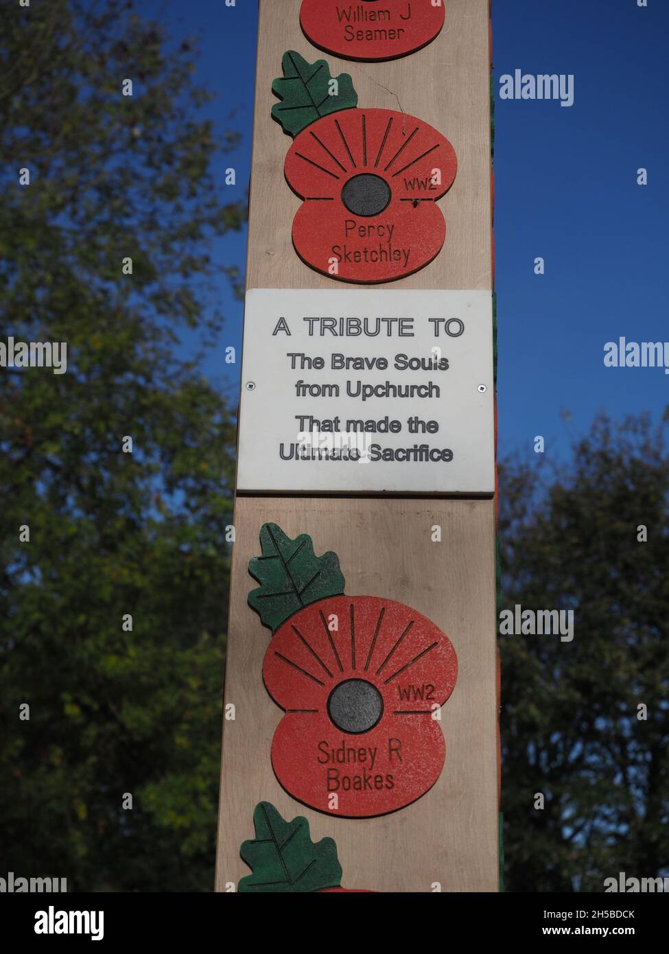 Upchurch, Kent, Regno Unito. 8 Nov 2021. Preparazione del ricordo visto in Upchurch, Kent. Credit: James Bell/Alamy Live News Foto Stock