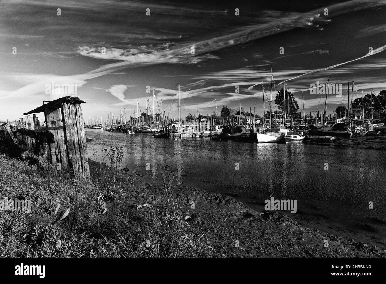 Oare Creek vicino a Faversham Kent Foto Stock