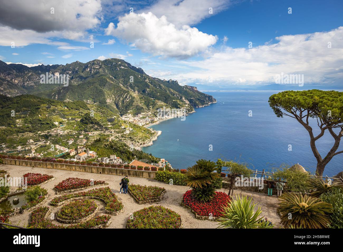 Villa Rufolo Giardini, Ravello, Italia Foto Stock