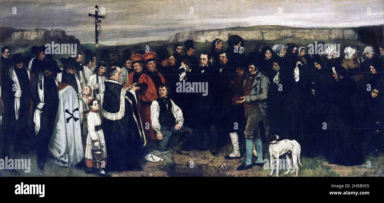 Gustave Courbet (1819-1877) "sepoltura a Ornans', olio su tela, 1849/50 Foto Stock Gustave Courbet (1819-1877) "sepoltura a Ornans', olio su tela, 1849/50 Foto Stock