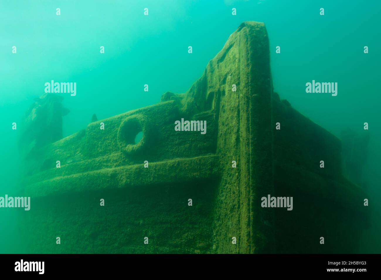 L'arco del relitto delle Bermuda trovato a Murray Bay vicino a Grand Island Munising Foto Stock