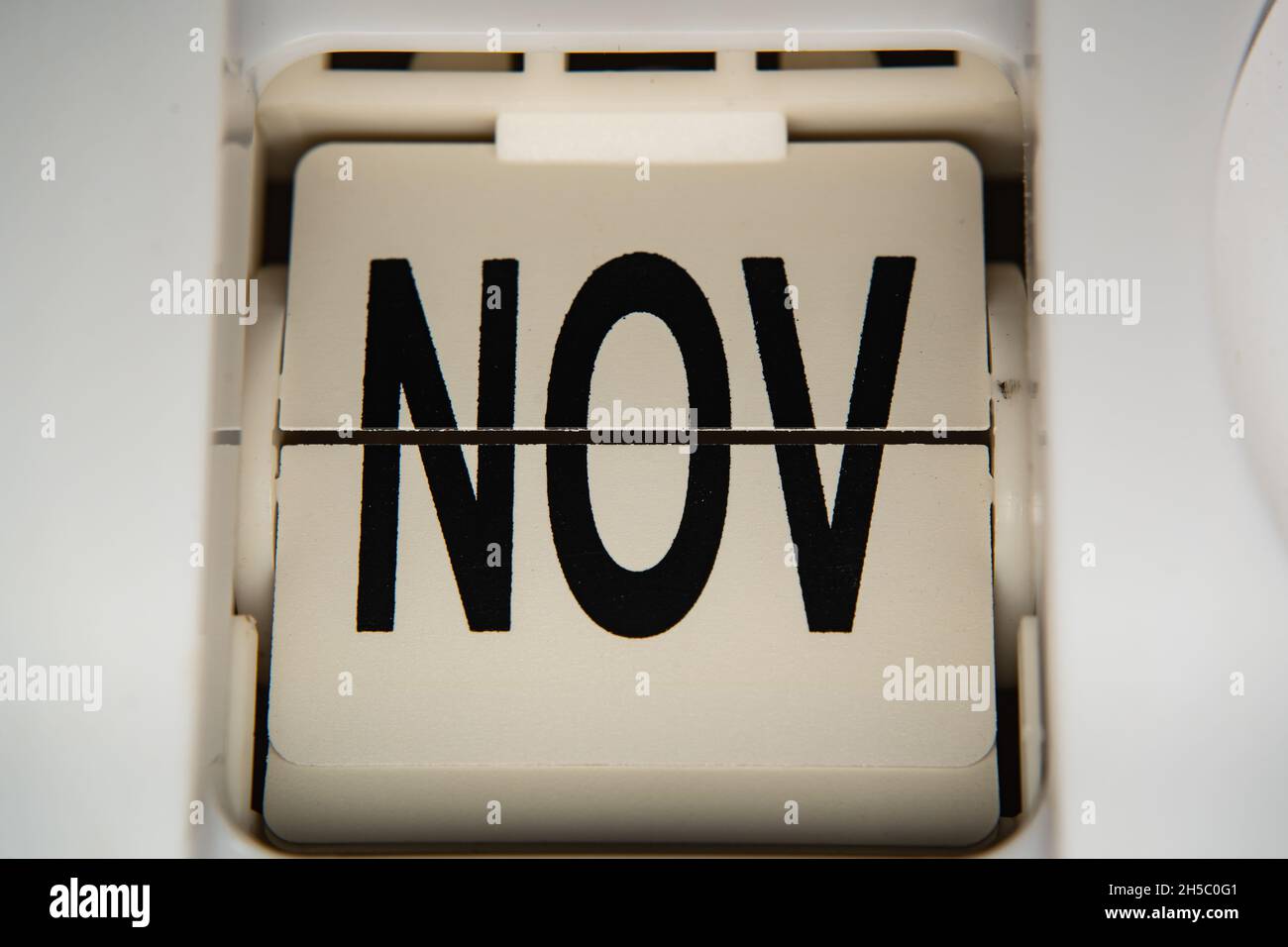 Nov è l'abbreviazione di novembre su un calendario Foto Stock