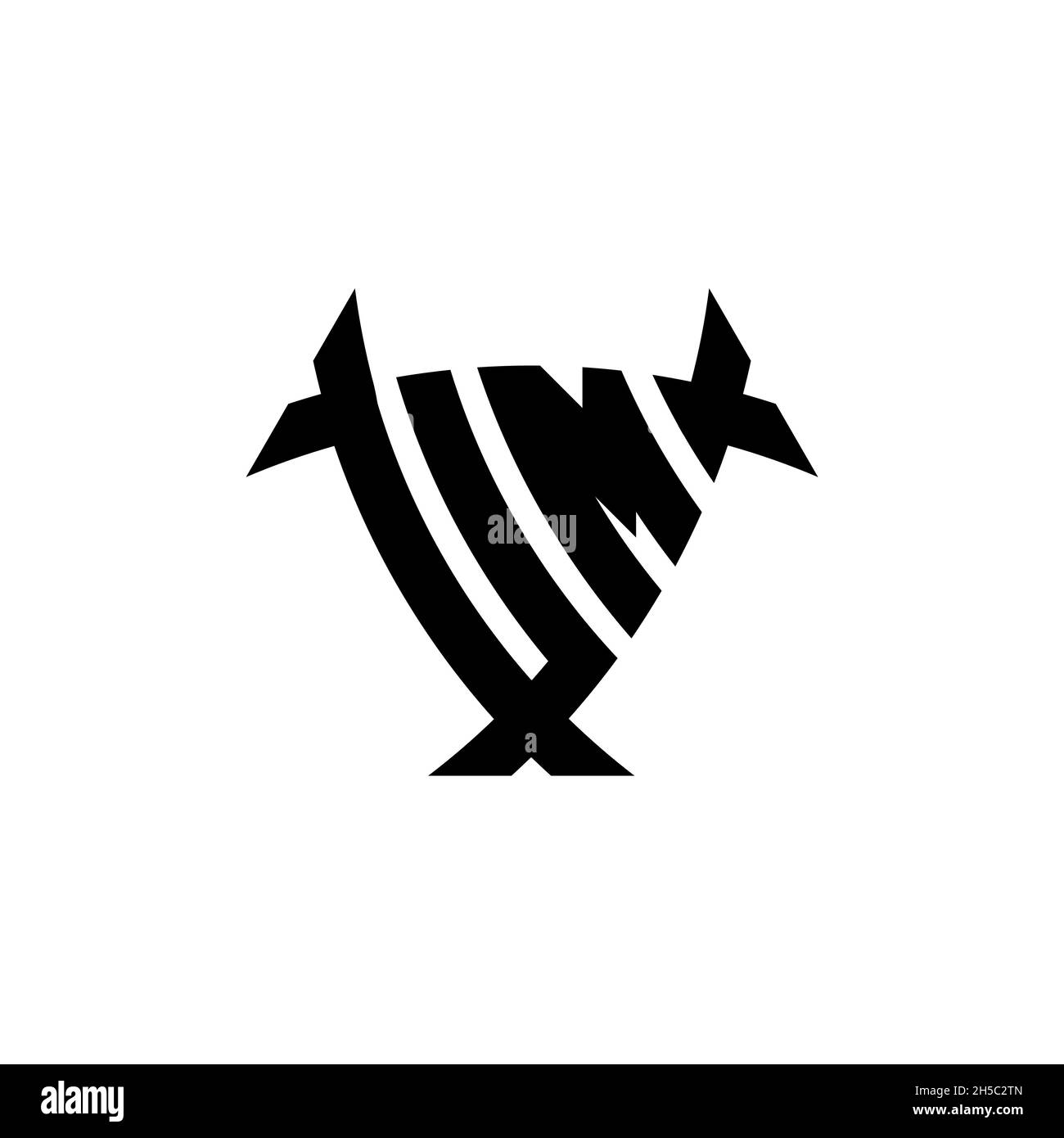 LETTERA con logo a monogramma UM con schermo triangolare e design a forma di cerchio su sfondo isolato. Logo a triangolo monogramma, logo a schermo monogramma, trian Illustrazione Vettoriale