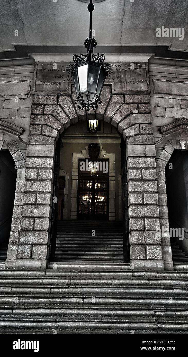 vista fantastica su alcuni luoghi di brescia Foto Stock