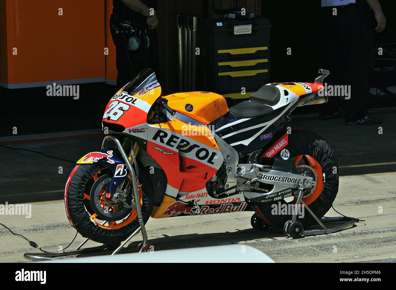Dani Pedrosa-Honda MotoGP 2015 al circuito Barcelona Catalunya, Montmeló, Spagna Foto Stock