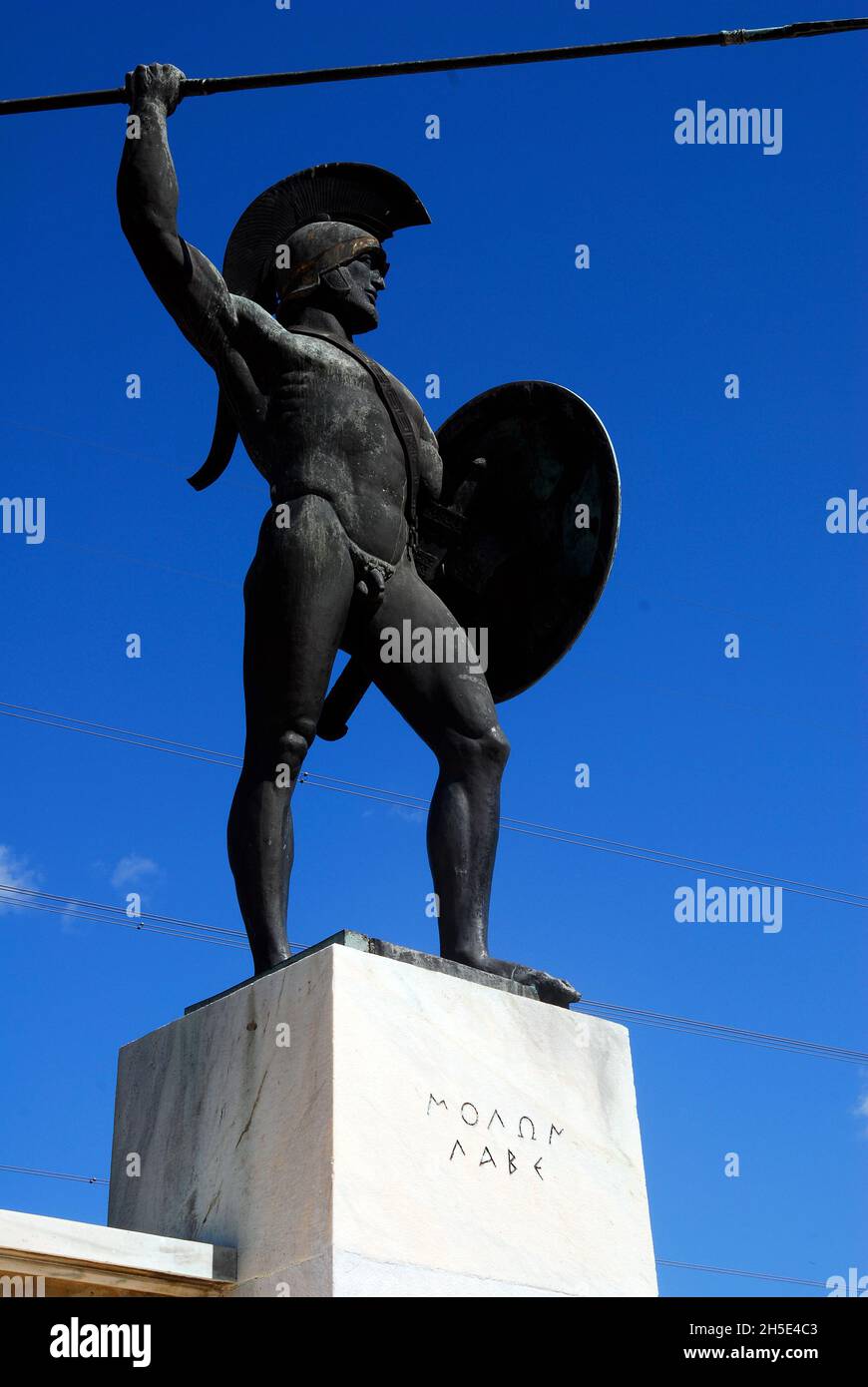 Grecia Battaglia di Thermopylae Leonidas monumento Foto Stock