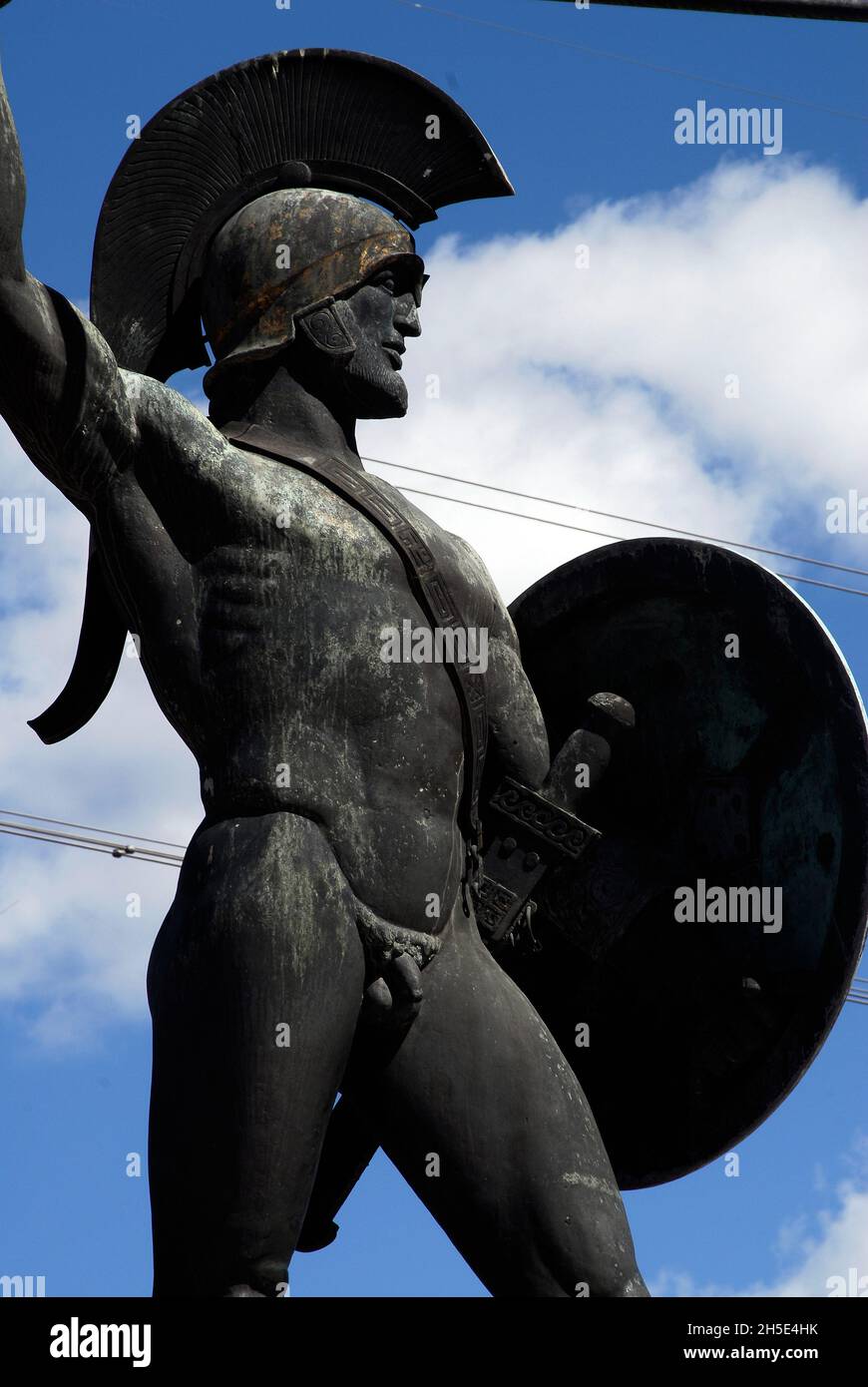 Grecia Battaglia di Thermopylae Leonidas monumento Foto Stock