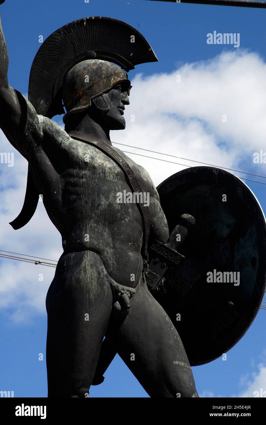 Grecia Battaglia di Thermopylae Leonidas monumento Foto Stock