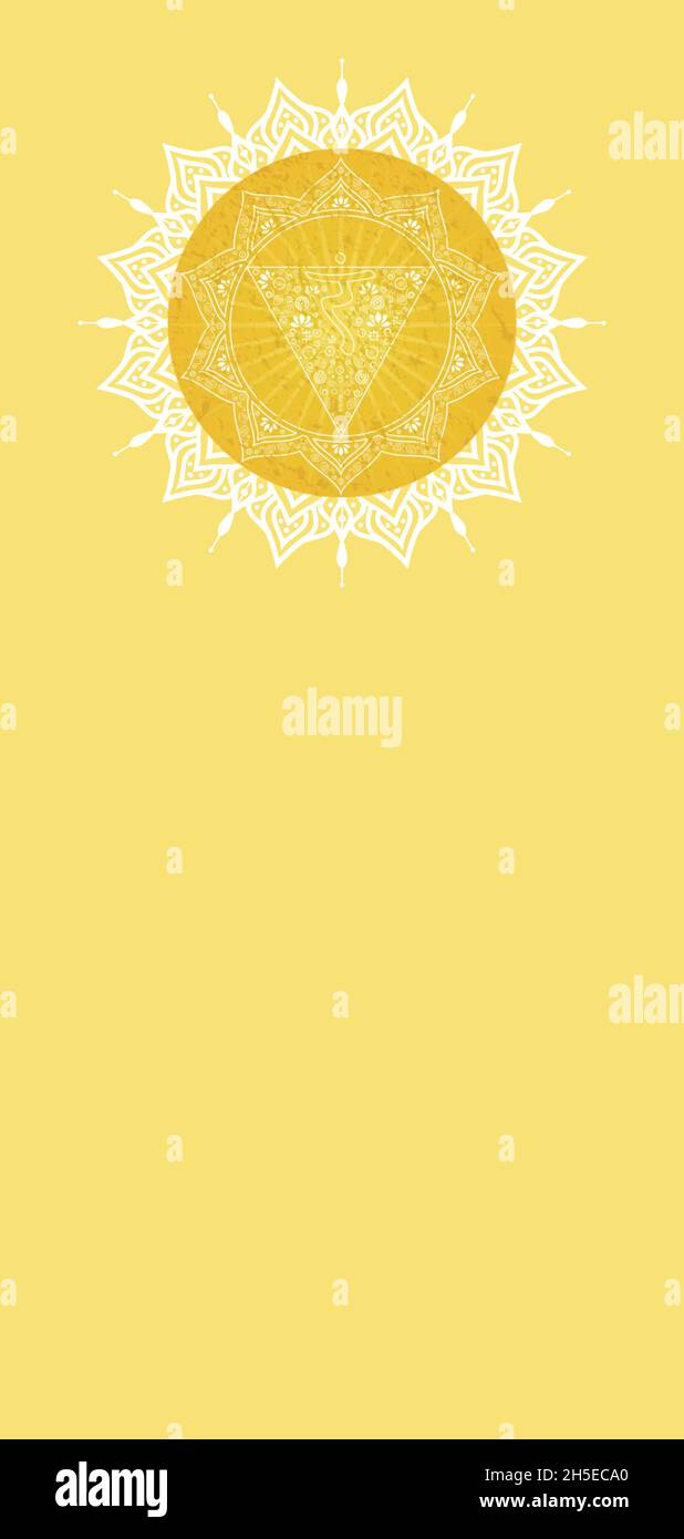 Set di chakra simbolo isolato su sfondo a colori Foto Stock