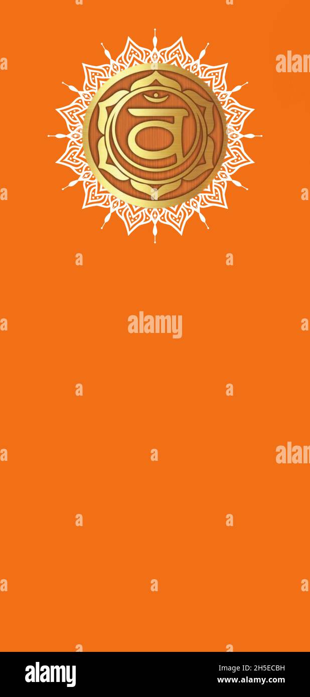 Set di chakra simbolo isolato su sfondo a colori Foto Stock