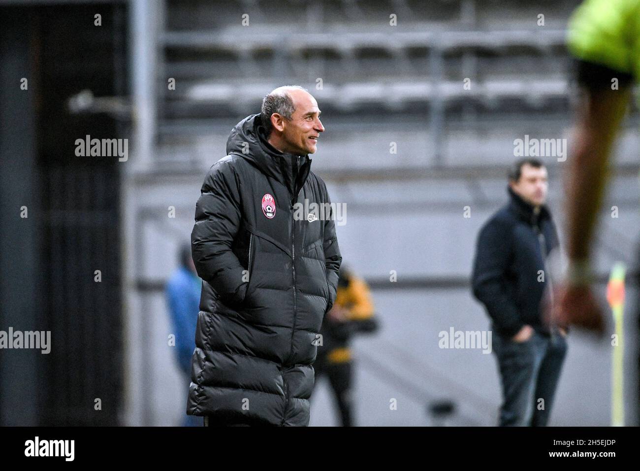 Non esclusiva: ZAPORIZHZHIA, UCRAINA - 07 NOVEMBRE 2021 - Forward of FC Zorya Luhansk Viktor Skrypnyk orologi la 2021/2022 ucraino Premier League Foto Stock