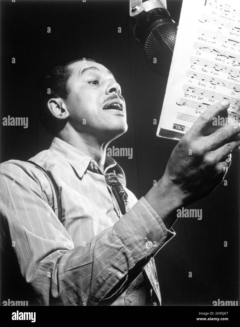 William P Gottlieb Fotografia di Cab Calloway cantante, ballerino, bandleader e attore jazz americano - Columbia Studio, New York Foto Stock