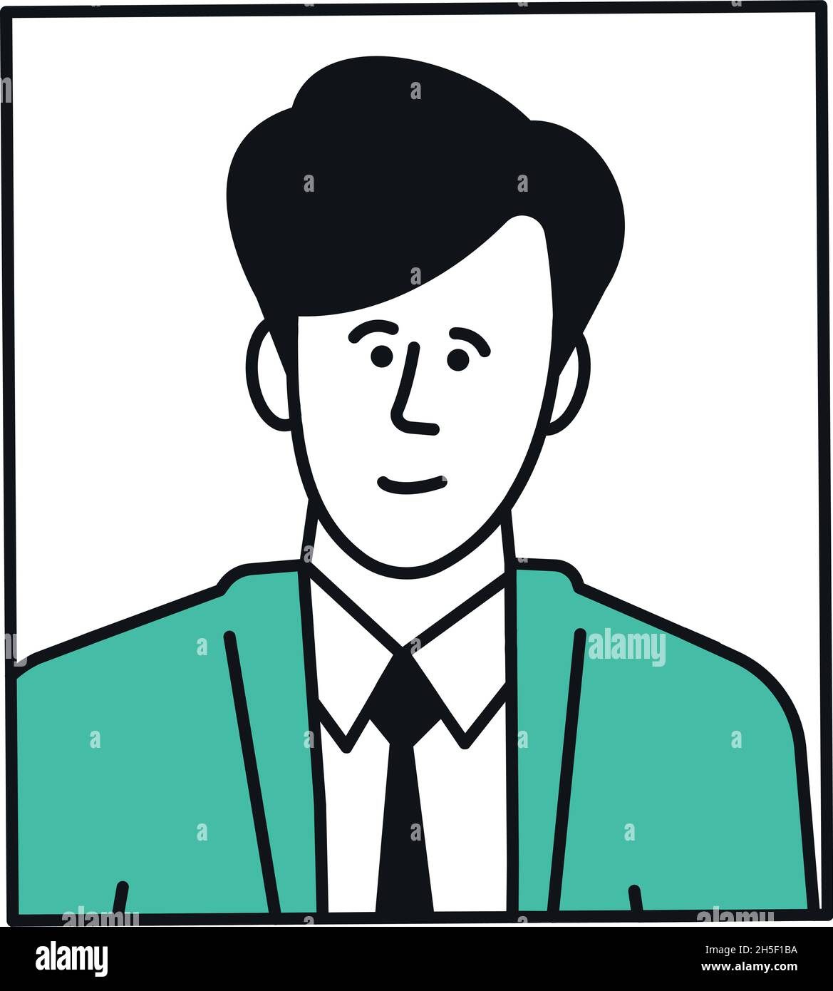 Ritratto uomo generico. Avatar sesso maschile predefinito Illustrazione Vettoriale