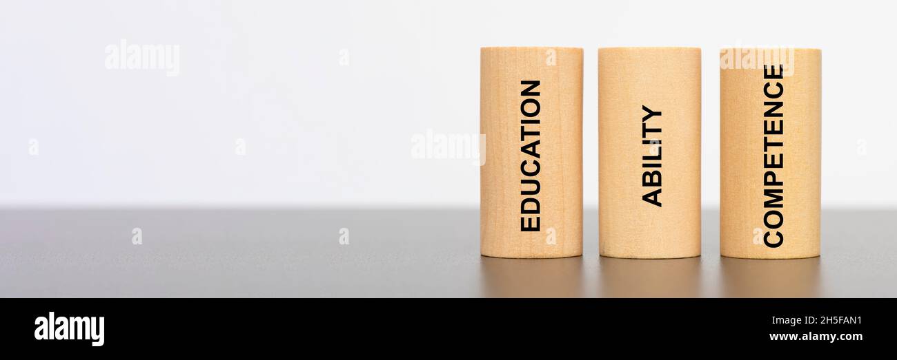 istruzione, capacità e competenza Foto Stock