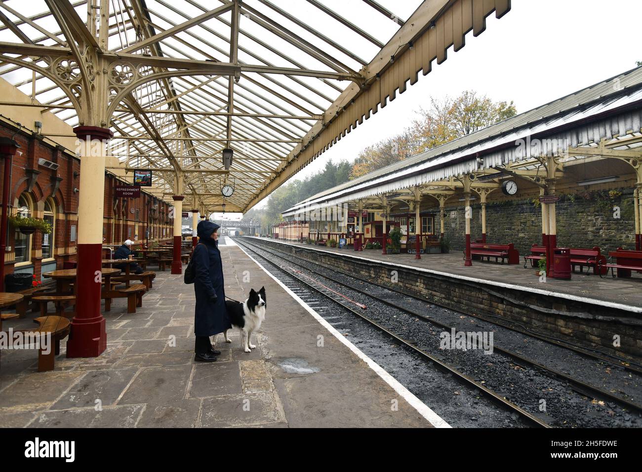 Stazione ferroviaria East Lancs a Bury, Lancashire, Gran Bretagna Foto Stock