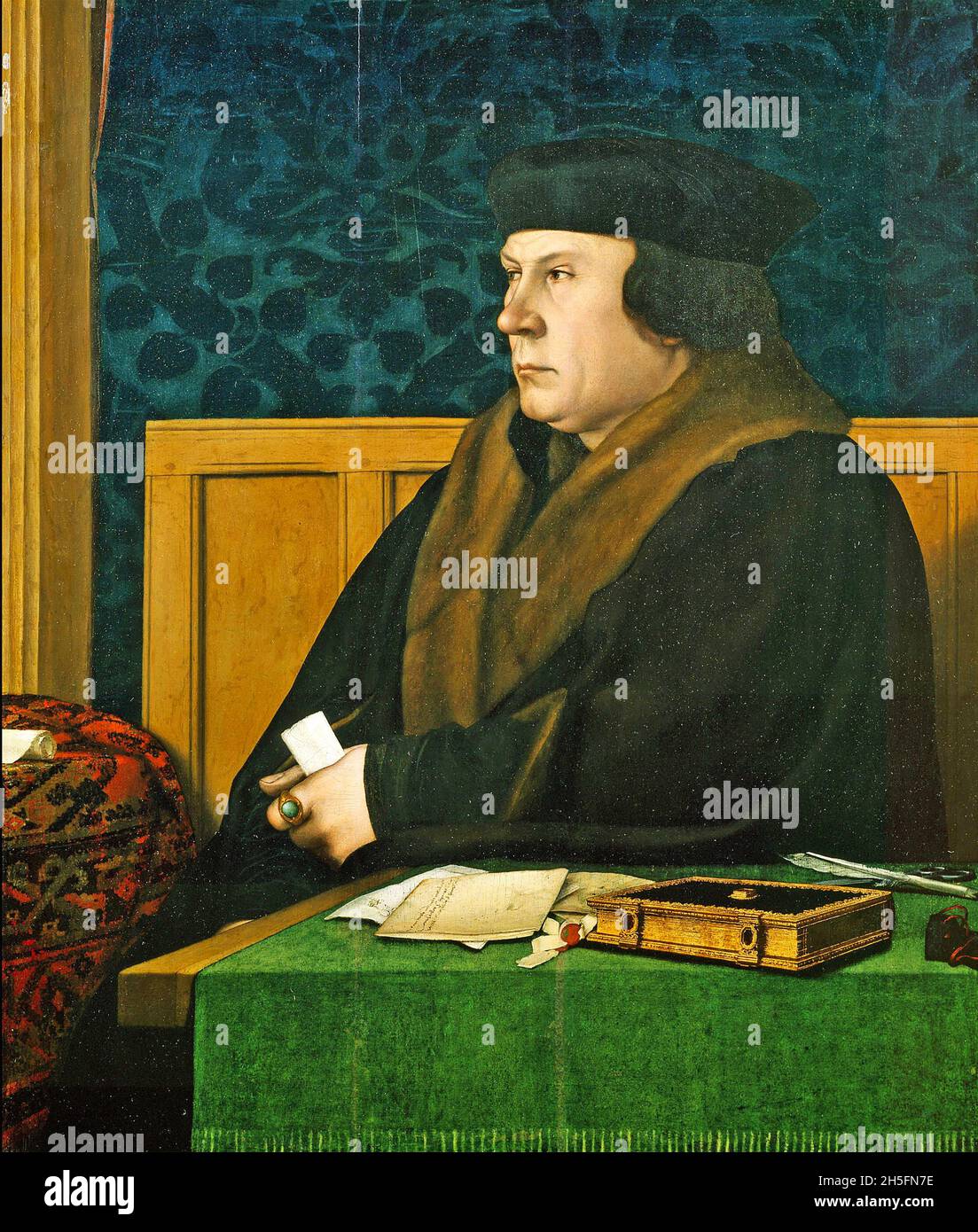 THOMAS CROMWELL (c 1485-1540) Avvocato inglese e ministro capo di Enrico VIII dipinto da Hans Holbein il giovane circa 1533 Foto Stock