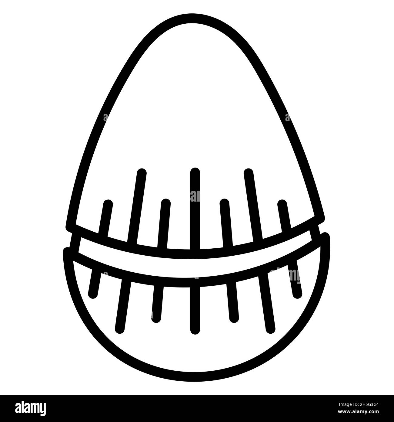 Cucina utensili cucina uovo timer contorno semplice minimalista disegno vettoriale isolato su sfondo bianco Illustrazione Vettoriale
