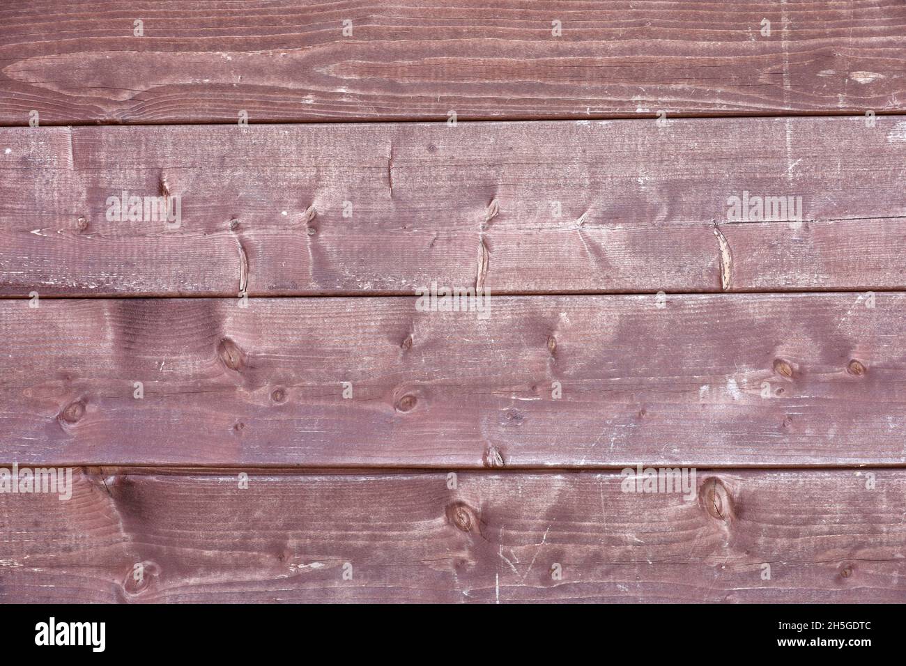 Vecchie tavole di legno, muro di legno. Pannelli verniciati marrone texture per sfondo Foto Stock