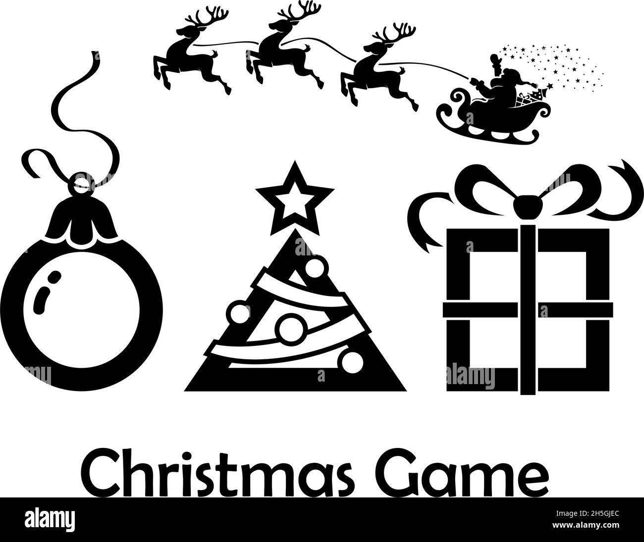 Biglietto di auguri di Natale in stile minimalista. Vettore su sfondo trasparente Illustrazione Vettoriale