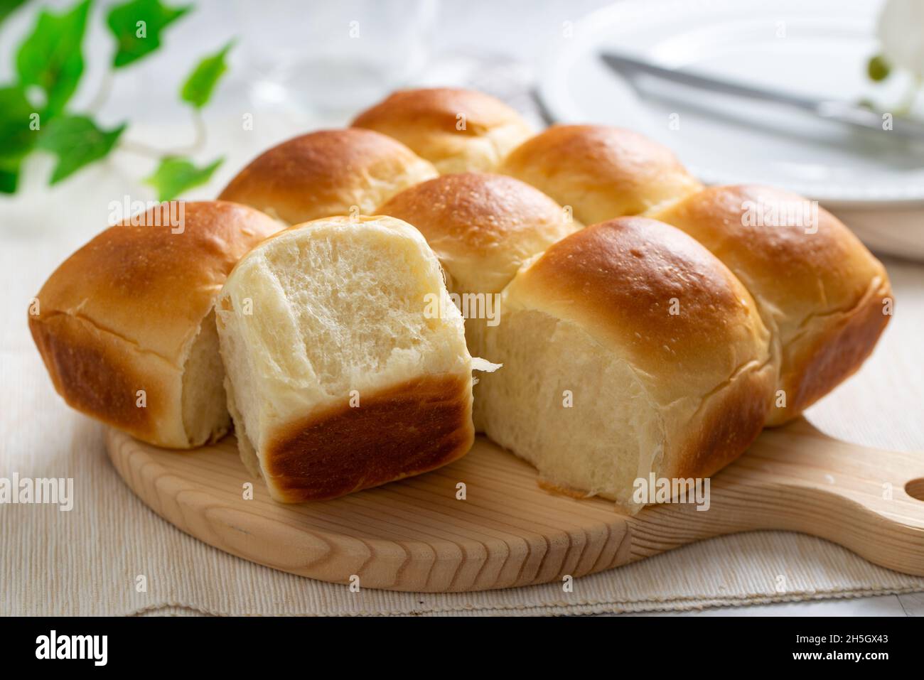 La cena dorata panini pane Foto Stock