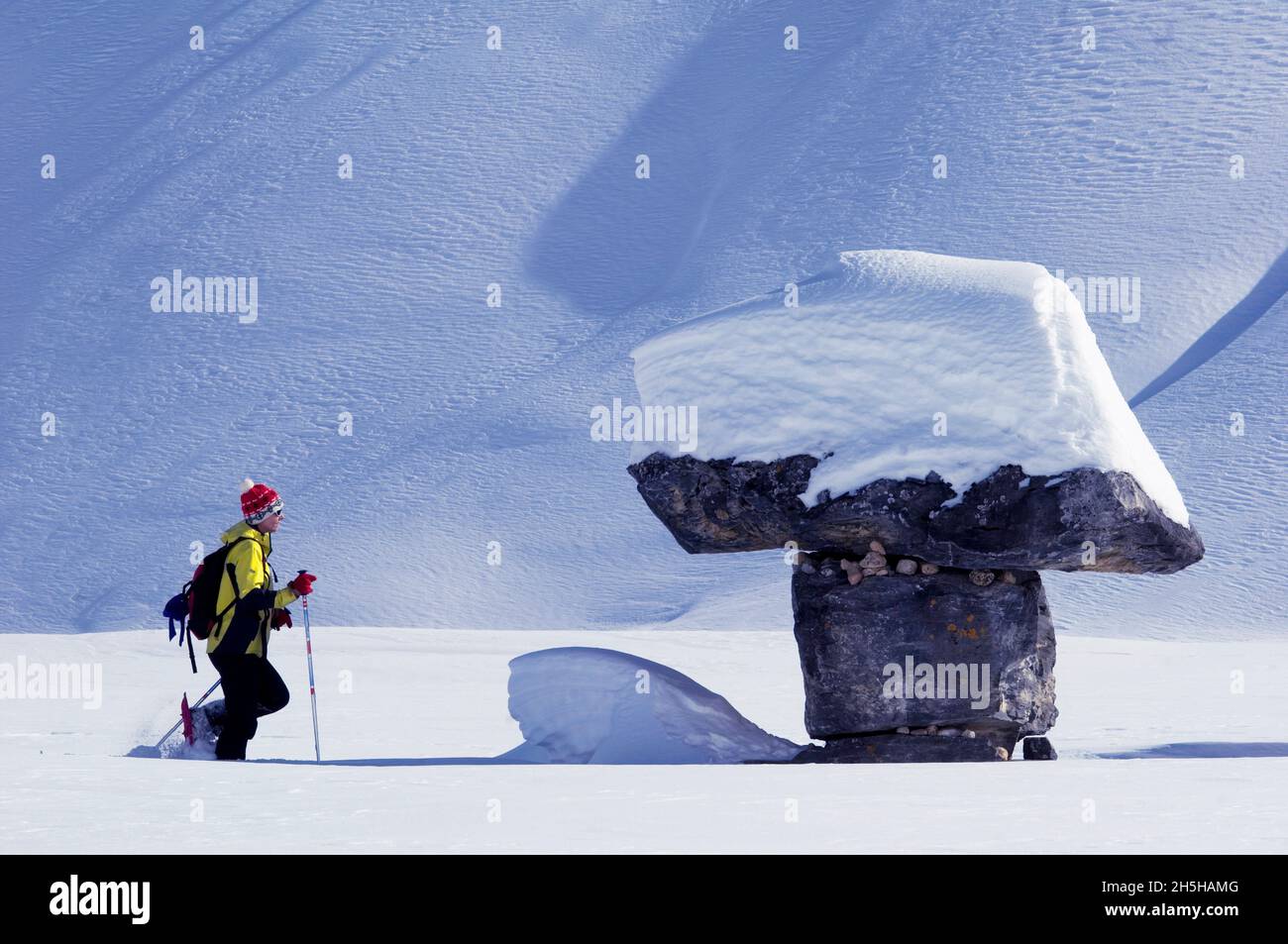 FRANCIA, SAVOY ( 73 ), COURCHEVEL 1850 , RACCHETTE DA NEVE NELLA VALLE DELL'AVALS, AREA DI SPORT INVERNALI CHIAMATA 3 VALLEES Foto Stock