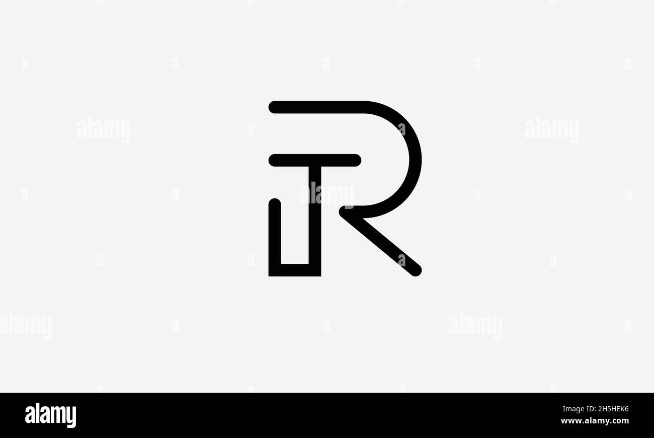 Lettere alfabetiche iniziali logo monogramma TR RT T R. Illustrazione Vettoriale