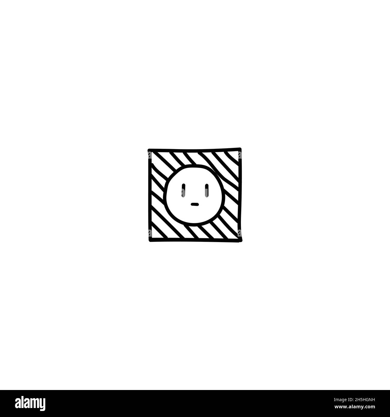 Icona raffigurante il simbolo eco disegnato a mano. Contorno disegni a mano eco, eco-friendly elemento vettoriale icone illustrazioni isolate su sfondo bianco. Illustrazione Vettoriale