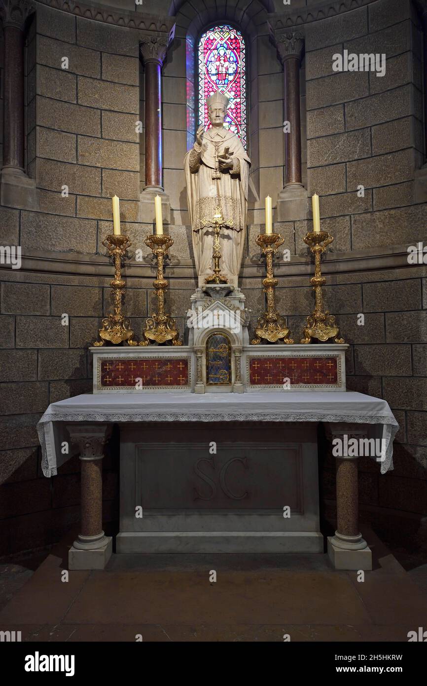 Cappella Saint Charles Borromee, Cattedrale Notre-Dame-Immaculee, Monaco-Ville, Monaco, Costa Azzurra Foto Stock