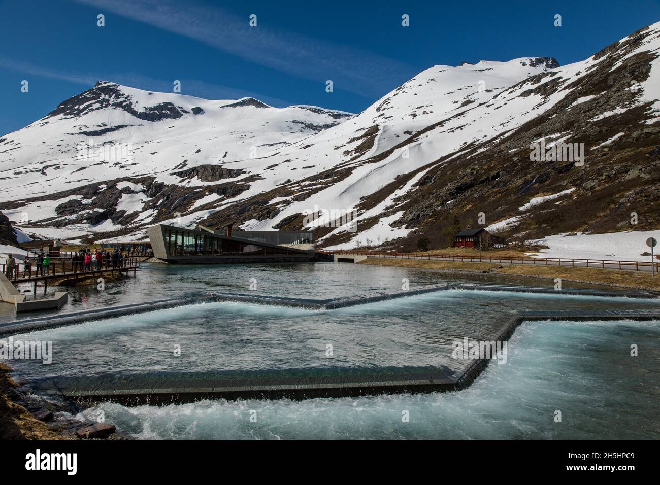 Centro visitatori, Trollstigen, More og Romsdal, Norvegia Foto Stock