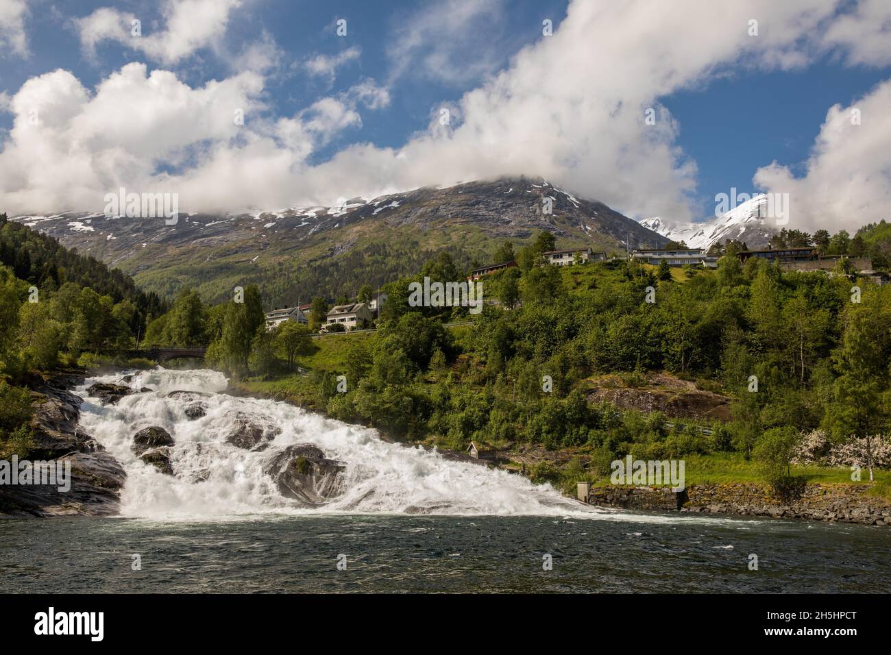 Hellesylt, More og Romsdal, Norvegia Foto Stock