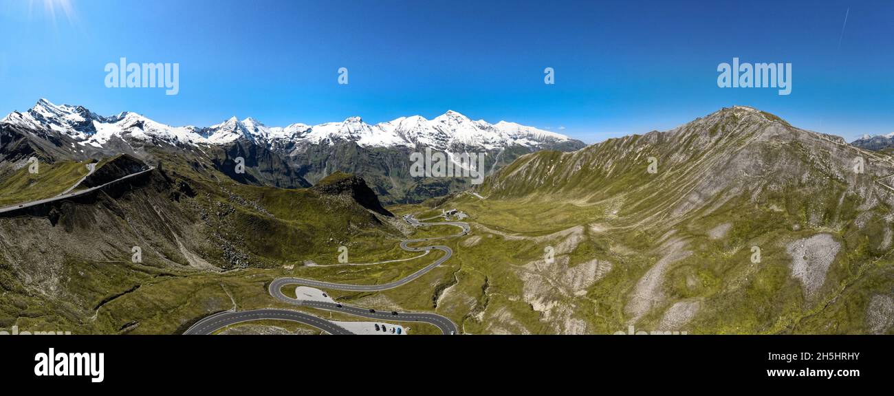Un panorama alp in estate in Austria. Foto Stock