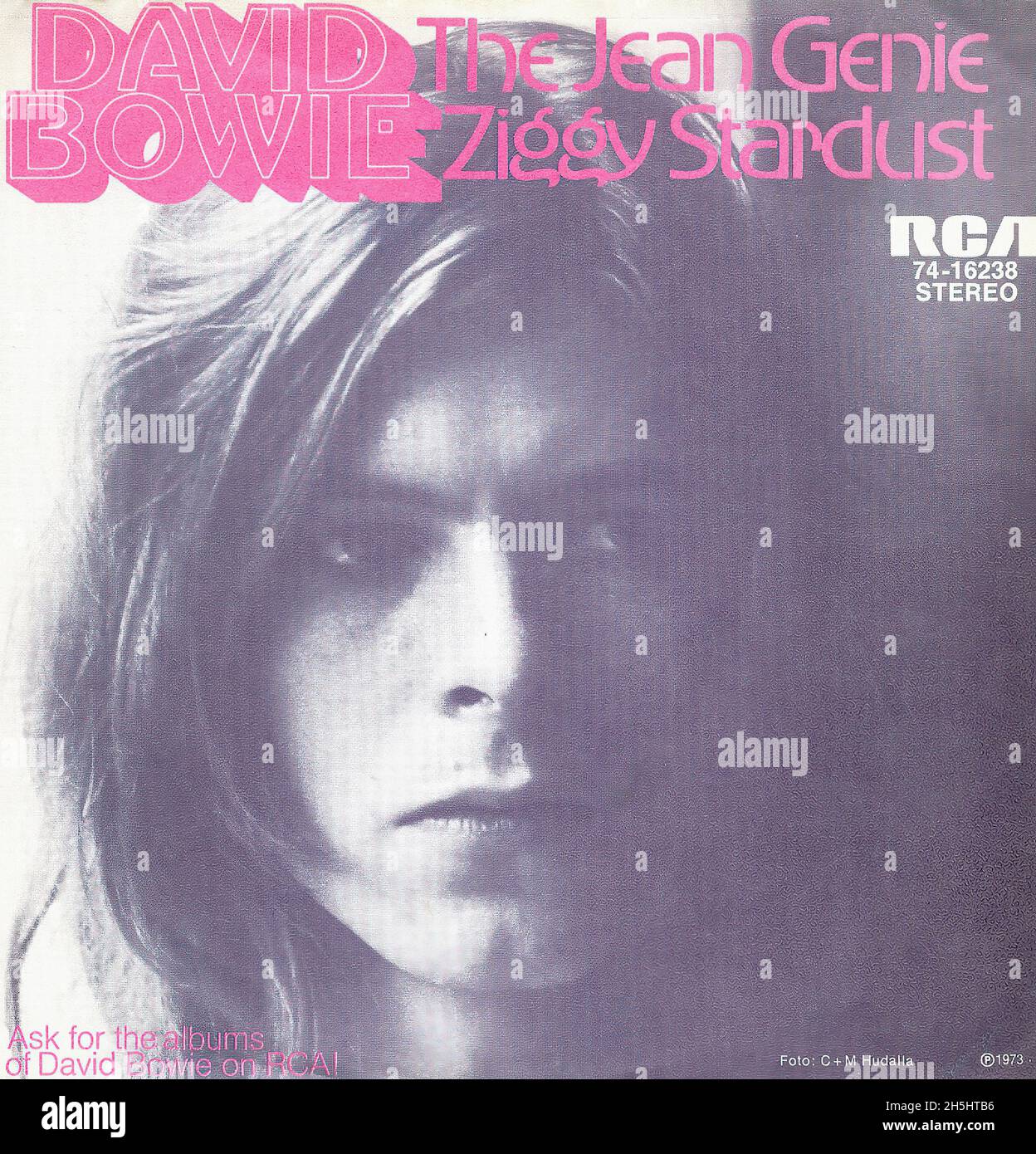 Copertina singola vintage - 1973- David Bowie - Ziggy Stardust - D-UK Foto Stock