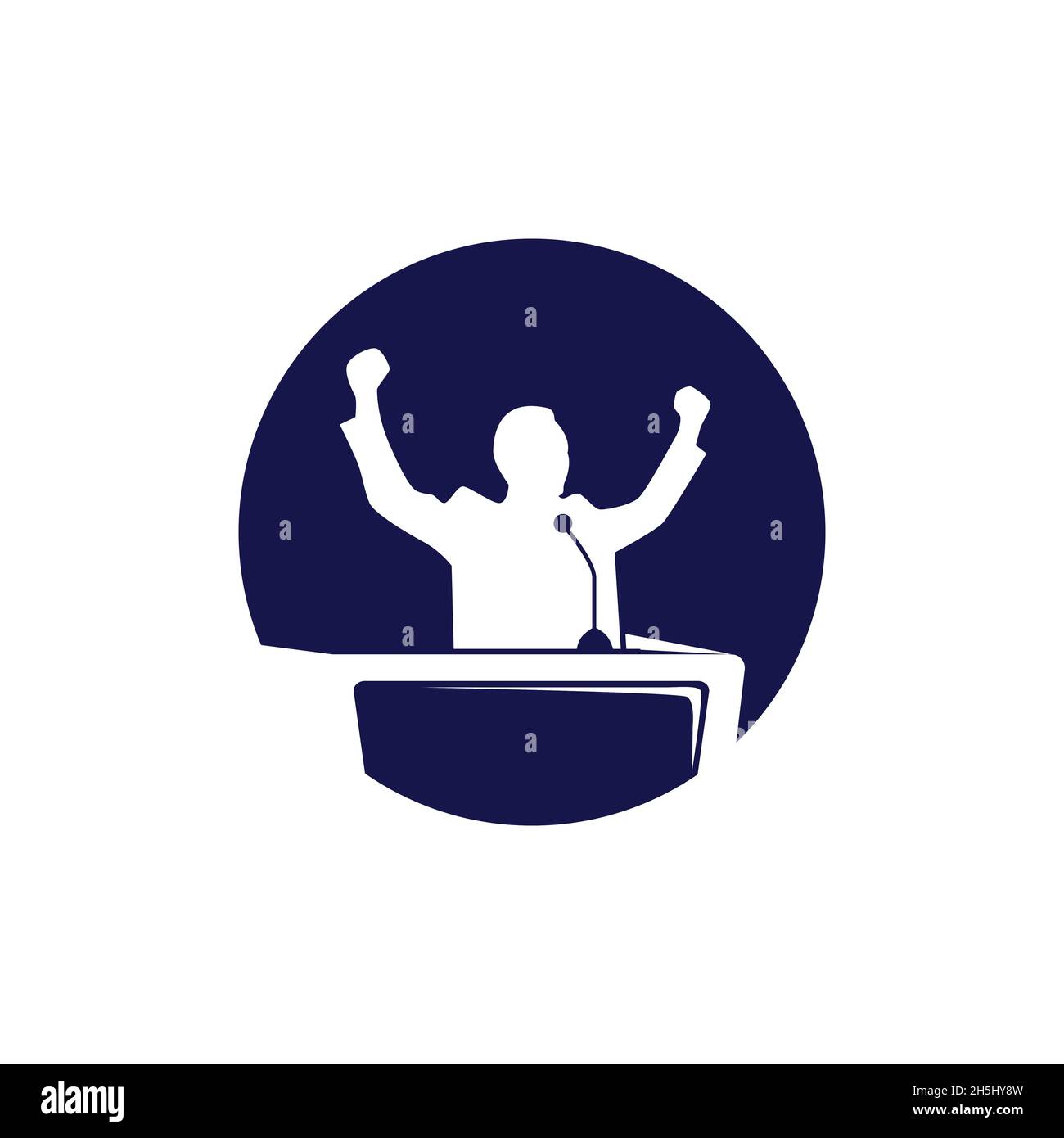 Design vettoriale. Logo creato dalla forma di qualsiasi persona con Orazione vocale. Illustrazione Vettoriale