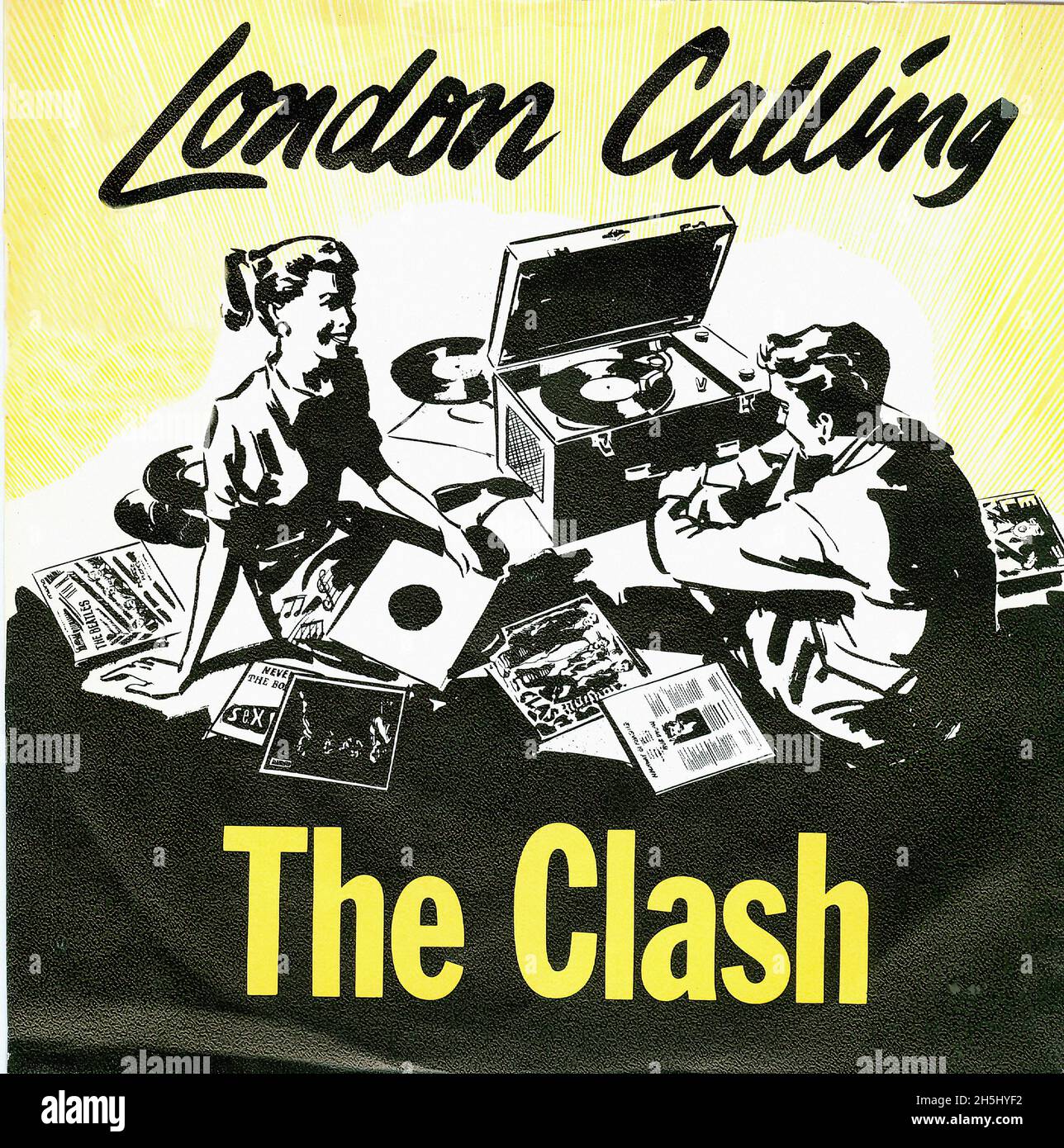 Copertina singola vintage - Clash, The - London Calling - UK - 1979 Foto  stock - Alamy