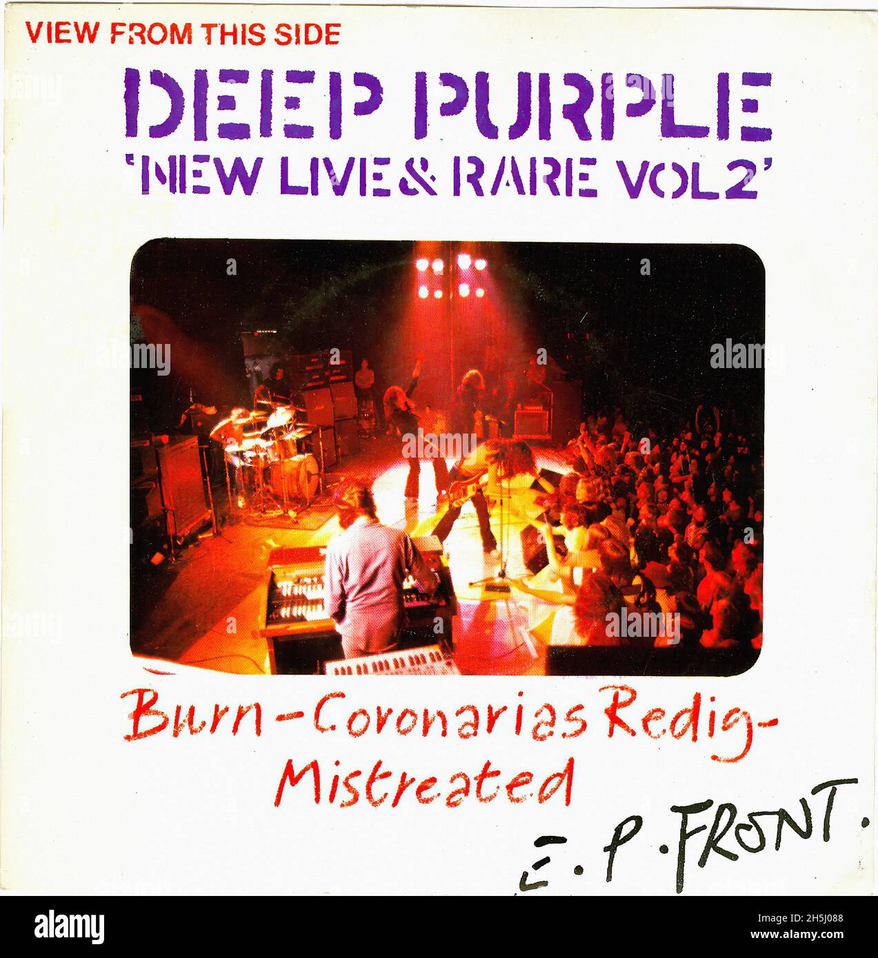 Copertina singola vintage - Deep Purple - EP - New Live &Rare Vol.2 - UK - 1976 Foto Stock