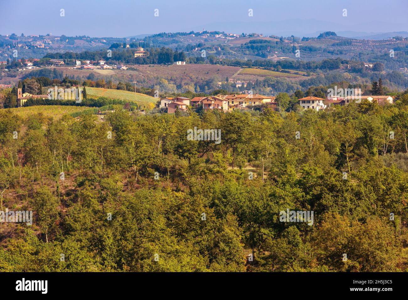 Regione del Chianti in provincia di Siena. Toscana paesaggio, Italia Foto Stock