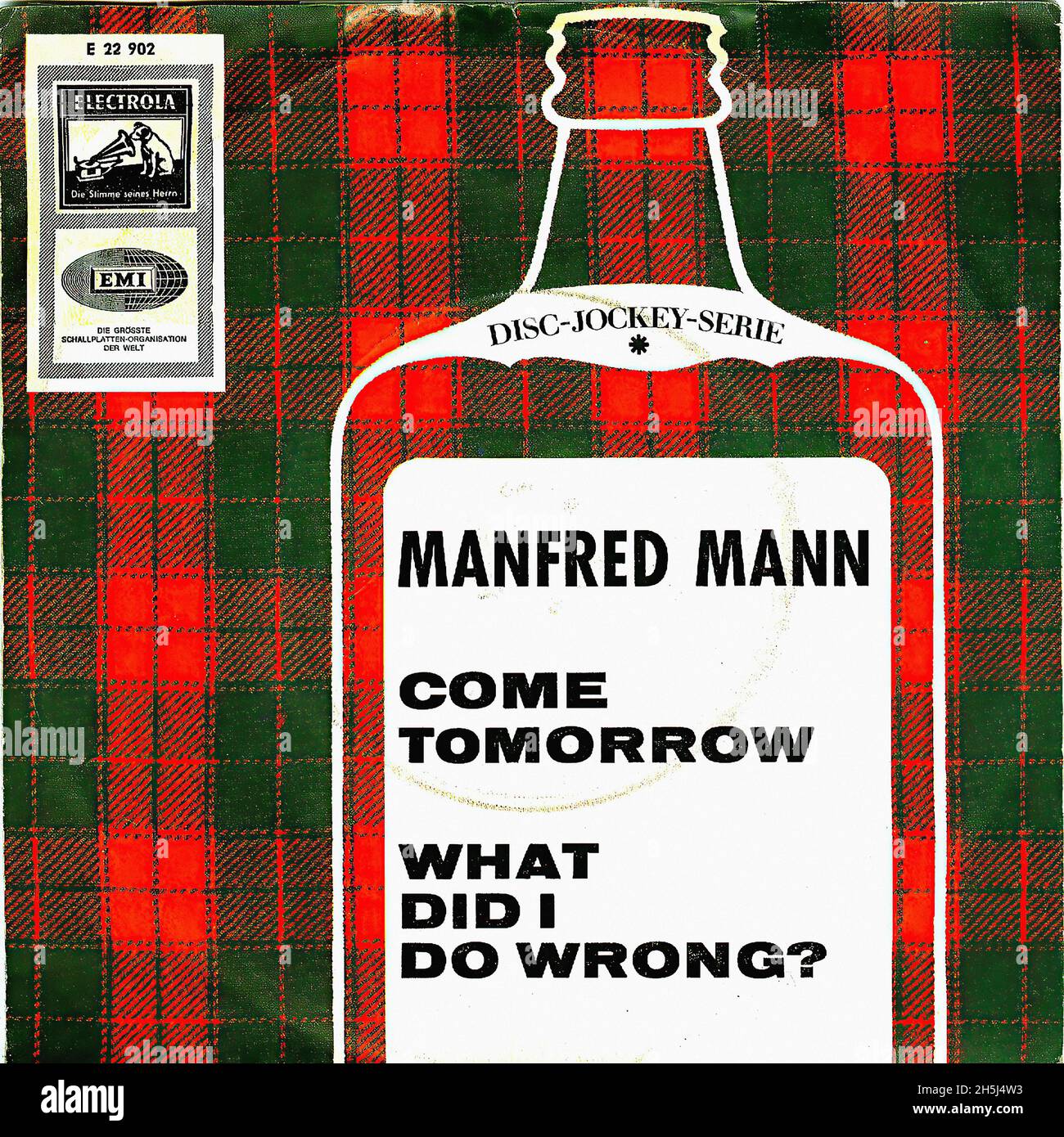 Copertina singola vintage - Manfred Mann - come Tomorrow - D - 1965 Foto Stock